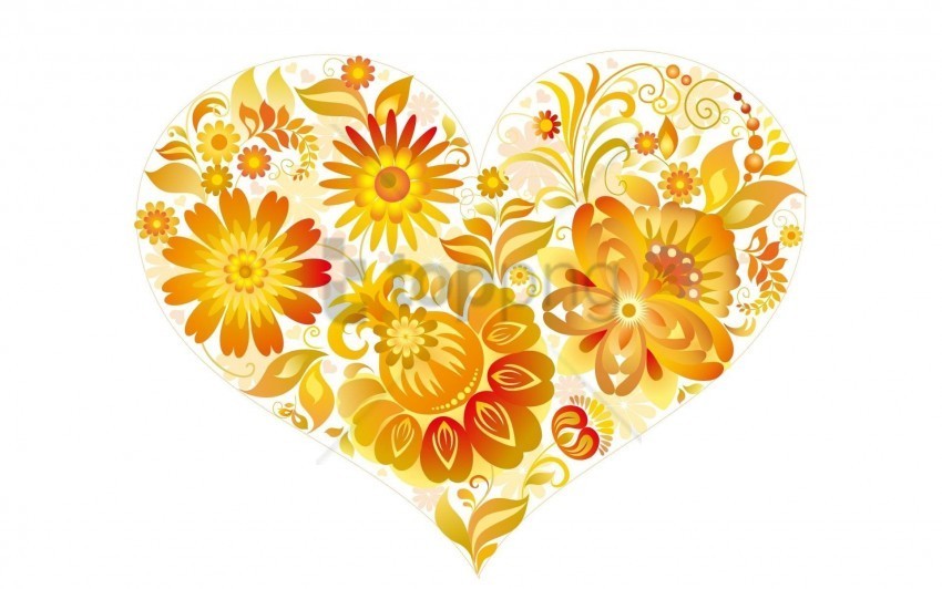 flowers hearts patterns wallpaper PNG images with transparent layering