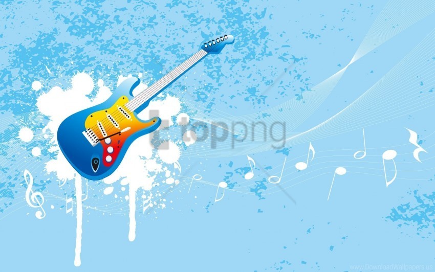flying guitar music patterns sky wallpaper PNG transparent graphic