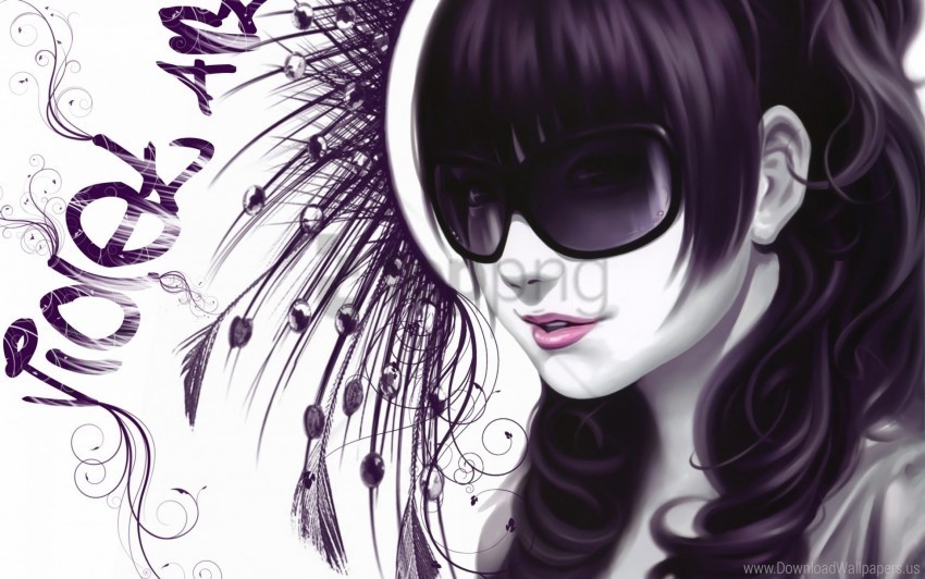 girl glasses style vector wallpaper PNG images for websites