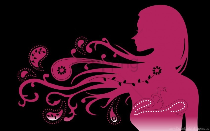 girl gorgeous vector wallpaper Isolated Artwork on HighQuality Transparent PNG