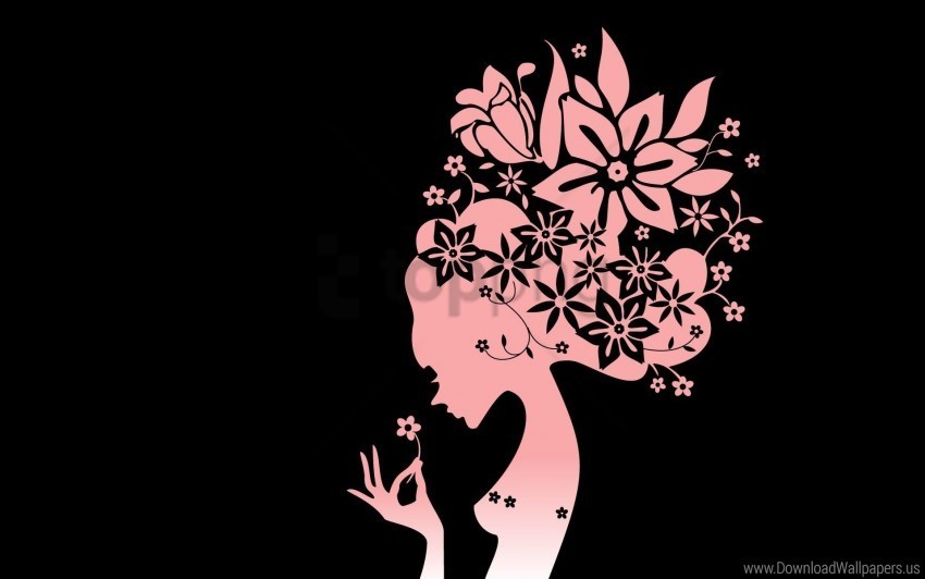 girl line pattern silhouette wallpaper Transparent PNG pictures for editing