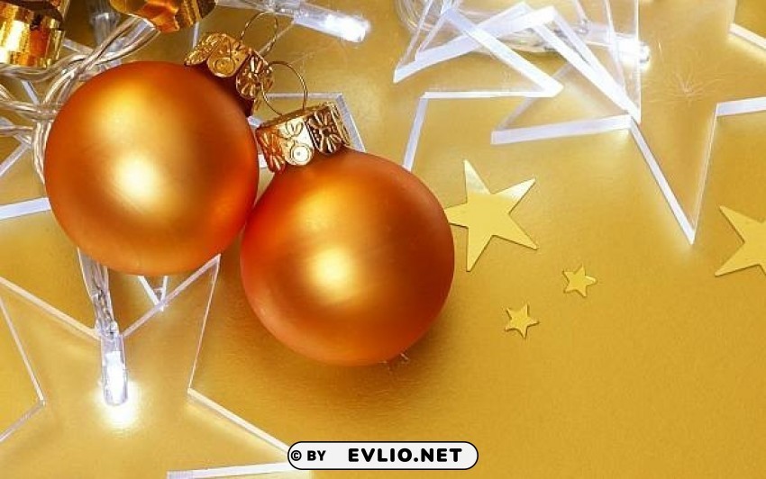 gold and orange xmas Isolated Character on Transparent Background PNG