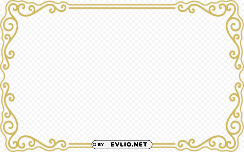 gold border frame PNG graphics