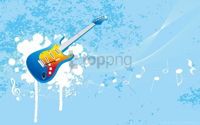 guitor vector wide wallpaper Isolated Character in Transparent Background PNG