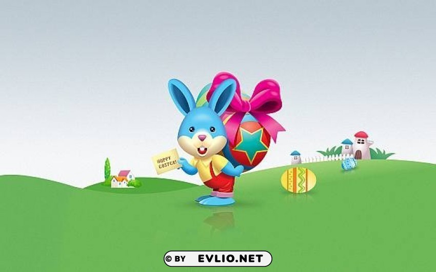 happy easter bunny Clear image PNG