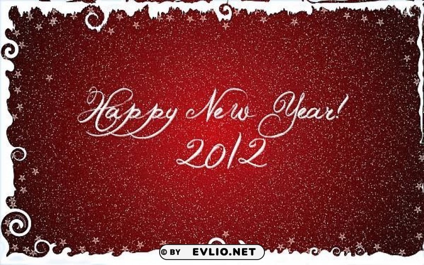 Happy New Year 2012 Transparent PNG Isolated Artwork