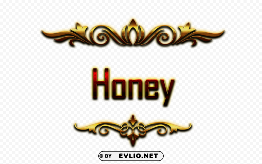 honey decorative name PNG pictures with no background required