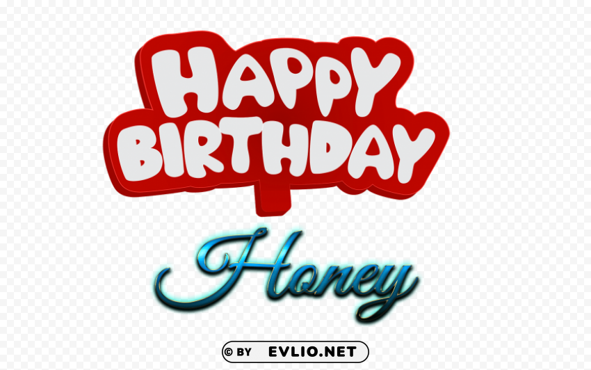 honey happy birthday name logo PNG images with no watermark