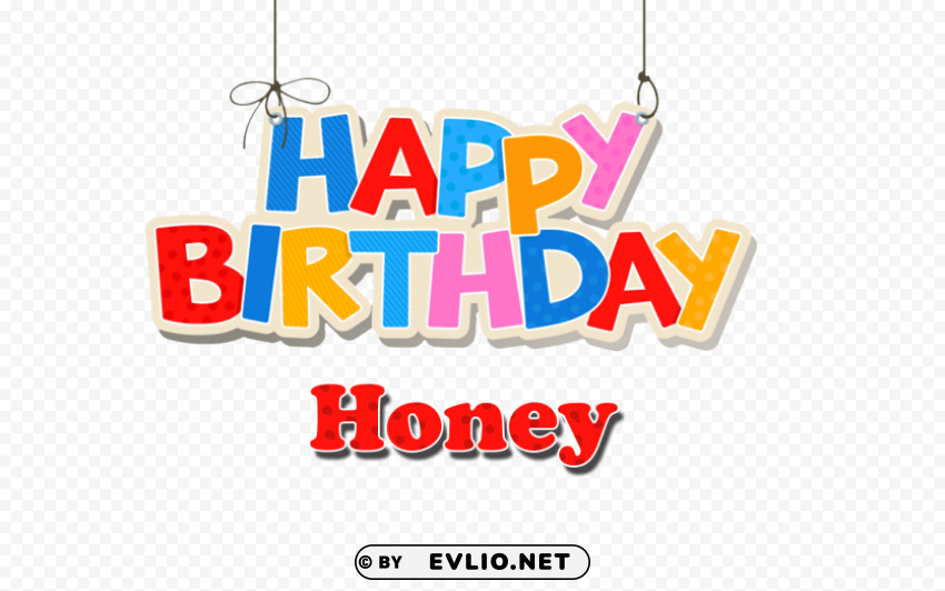 honey happy birthday name PNG images with no royalties