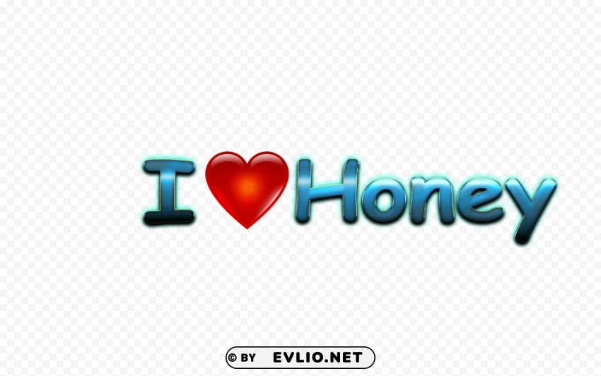 honey love name heart design PNG images with no limitations