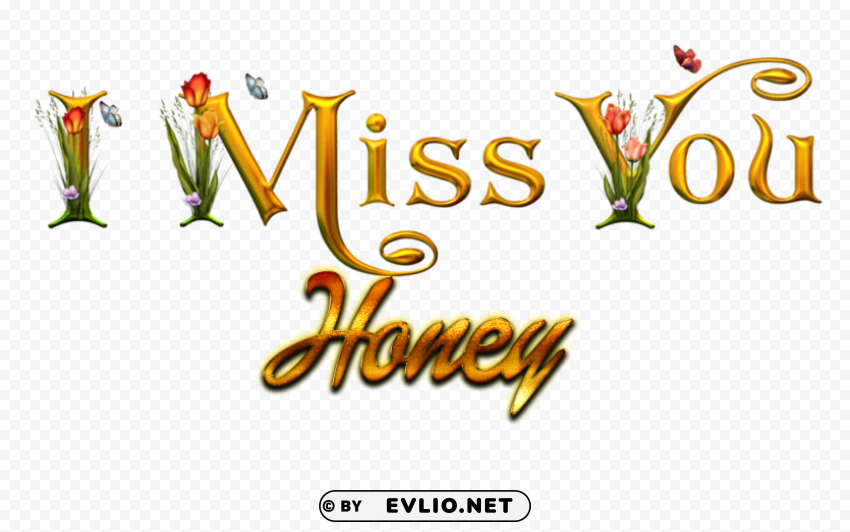honey missing you name PNG images with transparent canvas
