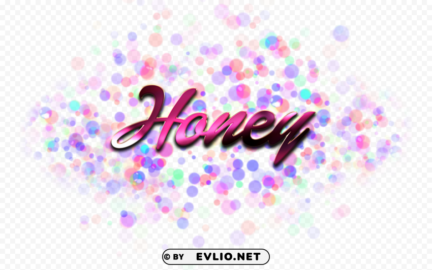 honey name logo bokeh PNG pictures with no background