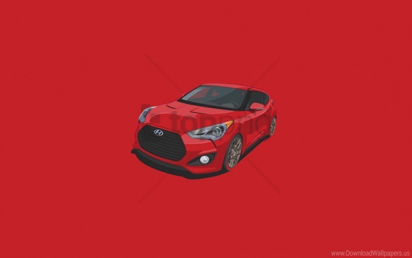 hyundai minimalism red veloster wallpaper PNG images for graphic design