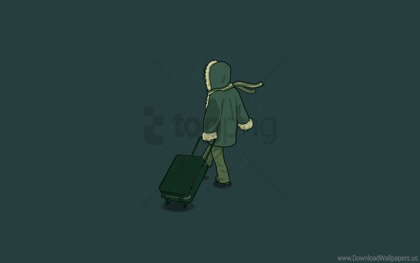 jacket man suitcase travel winter wallpaper PNG with no registration needed