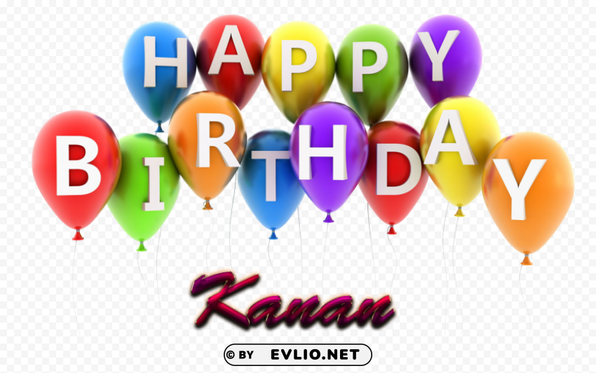 kanan happy birthday vector cake name PNG for Photoshop