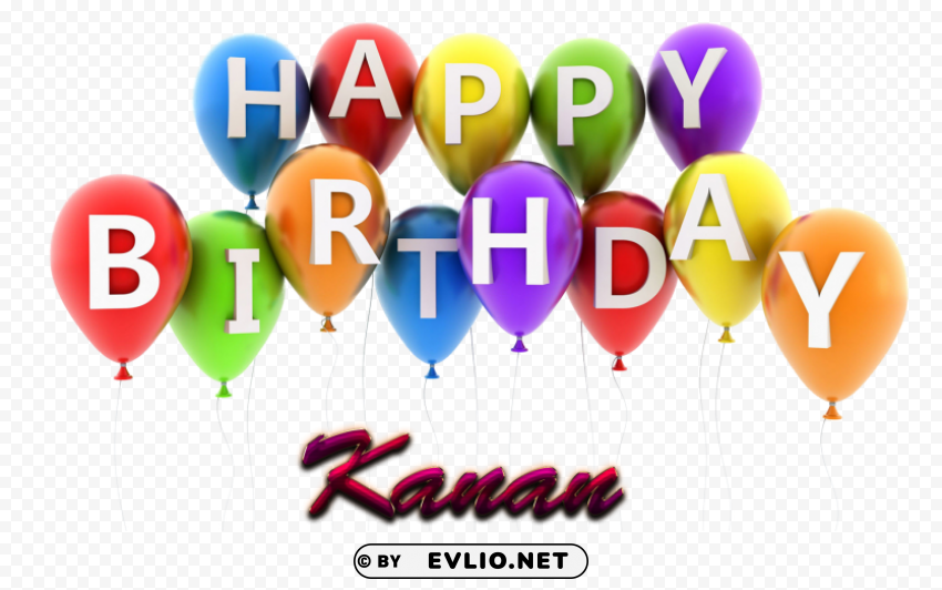 Kanan Happy Birthday Vector Cake Name PNG For Photoshop