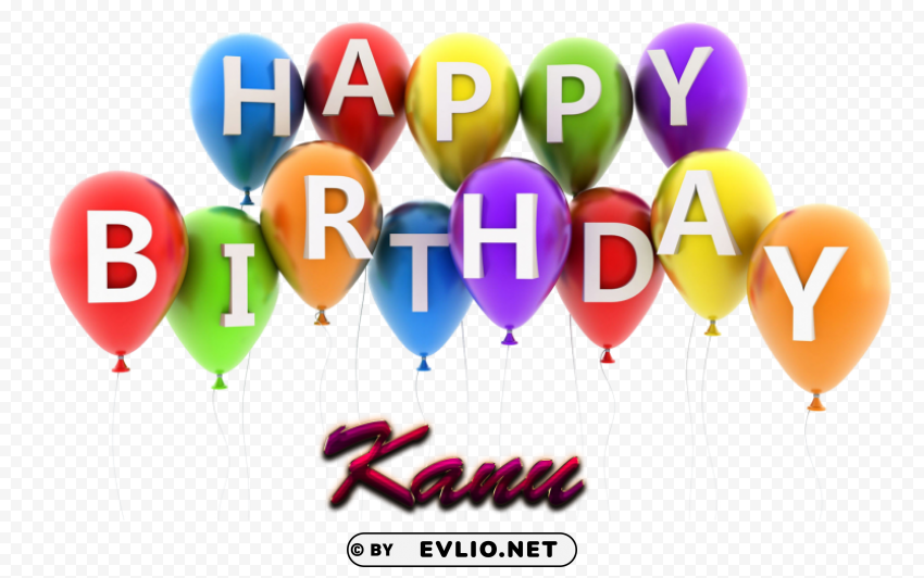kanu happy birthday vector cake name Isolated Design Element in PNG Format