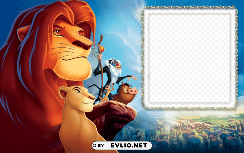 king lion in the jungle kids frame High-resolution transparent PNG files