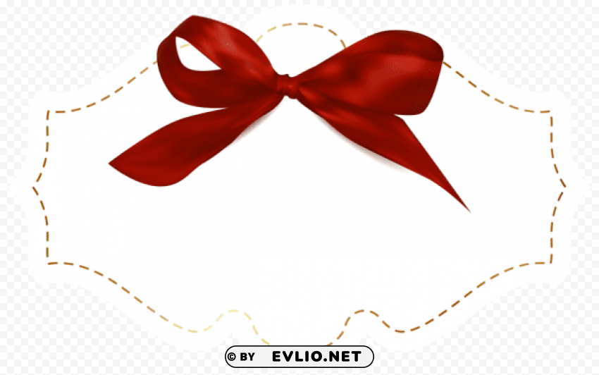 label with red bow template Transparent PNG image