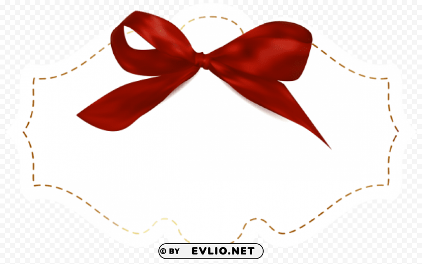 label with red bow template Transparent PNG image clipart png photo - fe77c89e