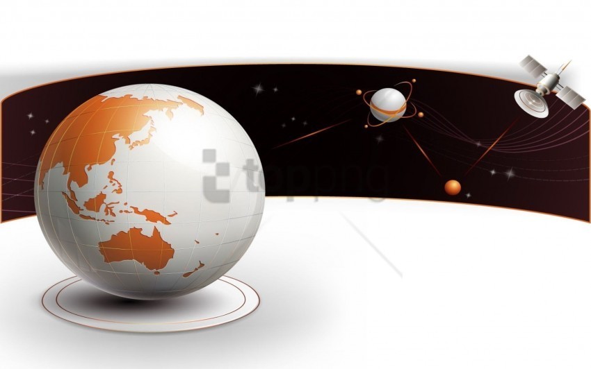 land satellite space wallpaper Isolated Design Element on Transparent PNG