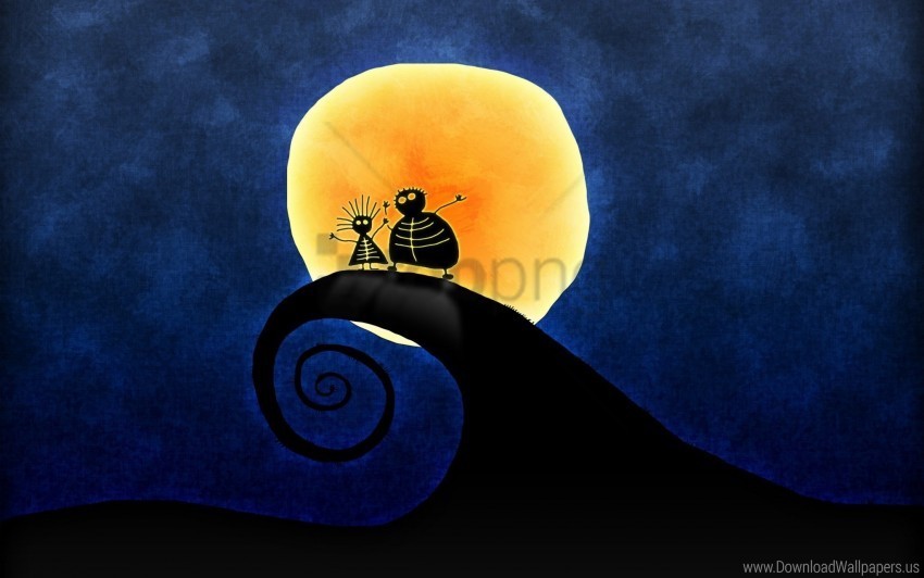 Little People Moon Night Wallpaper Transparent Background Isolated PNG Item