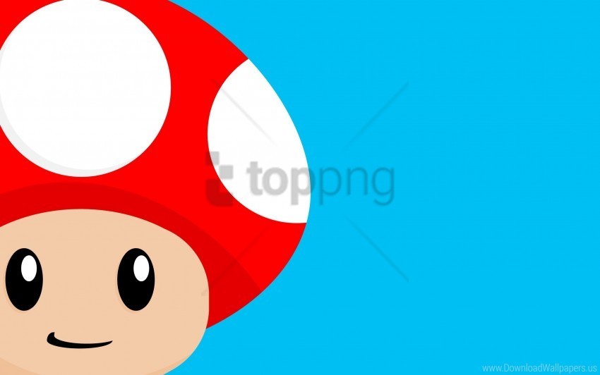 mario mushroom vector wallpaper Isolated Item in HighQuality Transparent PNG