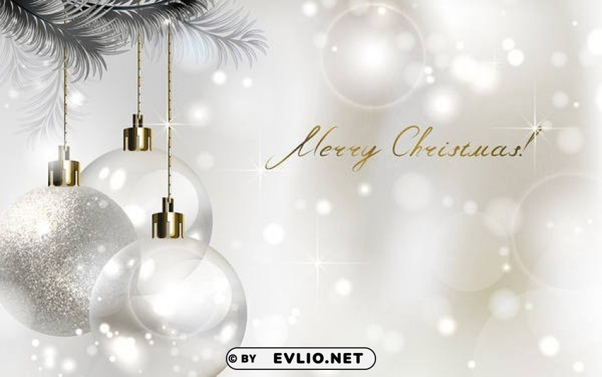 Merry Christmas Silver High-quality Transparent PNG Images