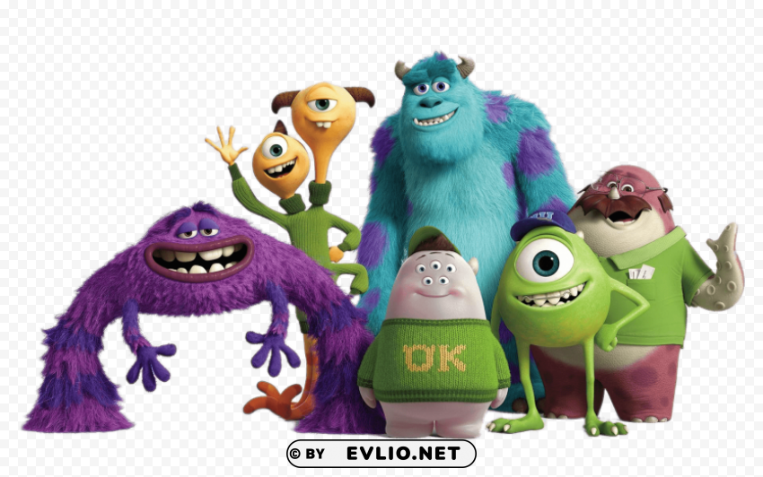 monsters university group Free PNG download no background clipart png photo - 53af49a8