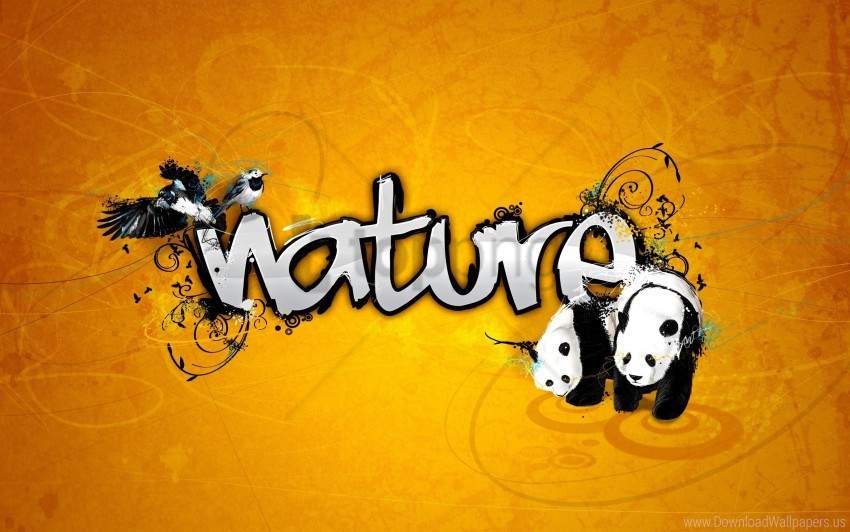 nature panda vector wallpaper Transparent Background PNG Isolated Icon