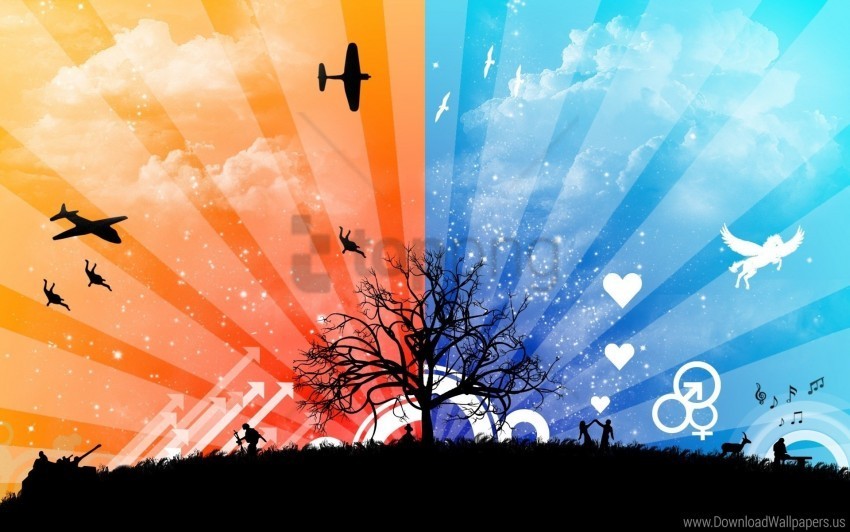 nature plane sky stripes vector wallpaper PNG images with transparent layering