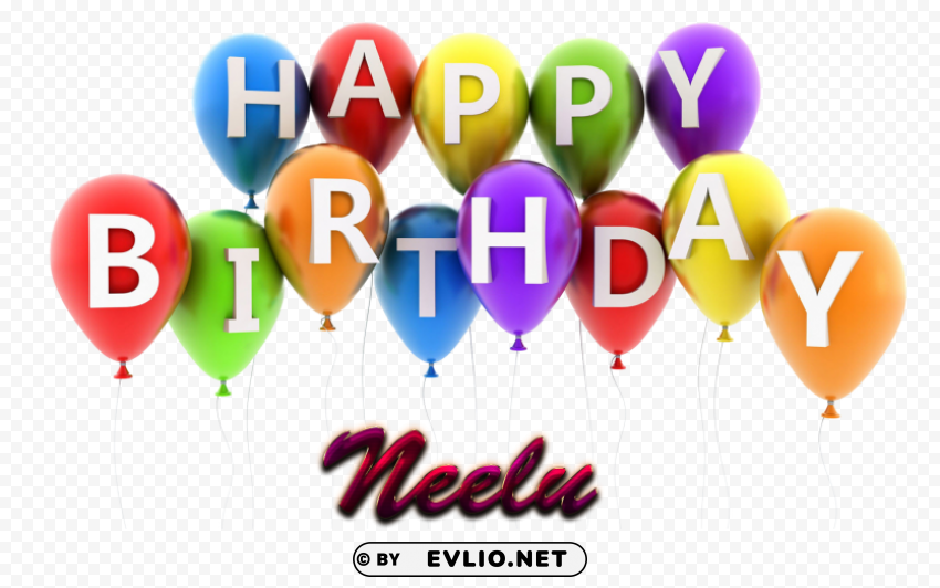 neelu happy birthday vector cake name PNG files with no background assortment