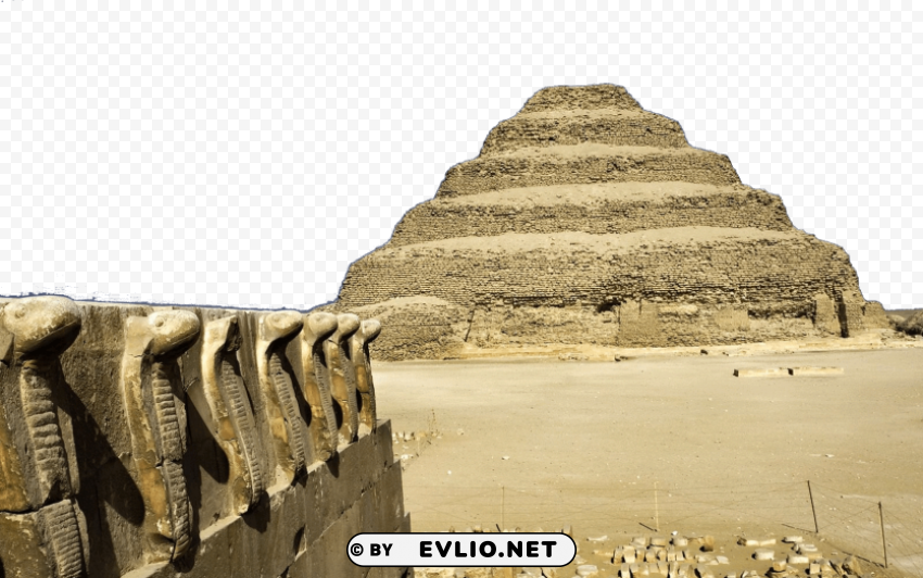 Step Pyramid of Djoser in Egypt PNG Isolated Subject on Transparent Background