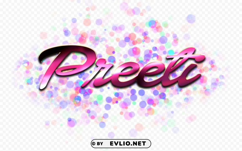 preeti name logo bokeh HighResolution Isolated PNG with Transparency