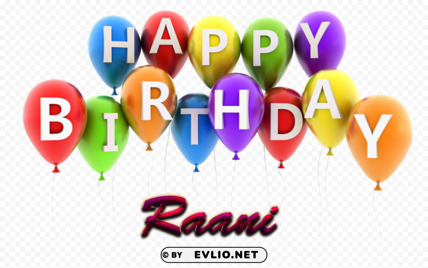 raani happy birthday vector cake name PNG files with alpha channel assortment