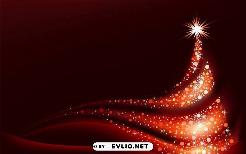 red christmaswith red christmas tree Isolated Illustration on Transparent PNG