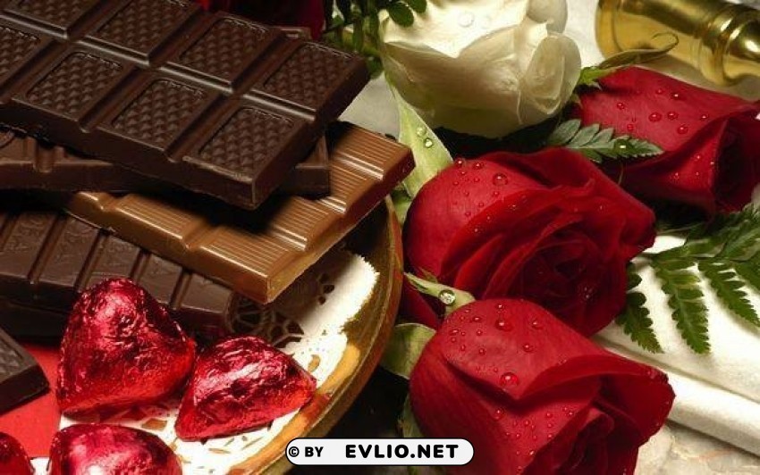 Roses And Chocolates Wallpaper Images In PNG Format With Transparency