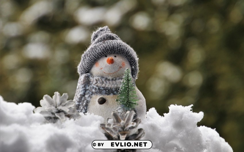 snowman snow figurine toy new year christmas Isolated Item in Transparent PNG Format 4k wallpaper