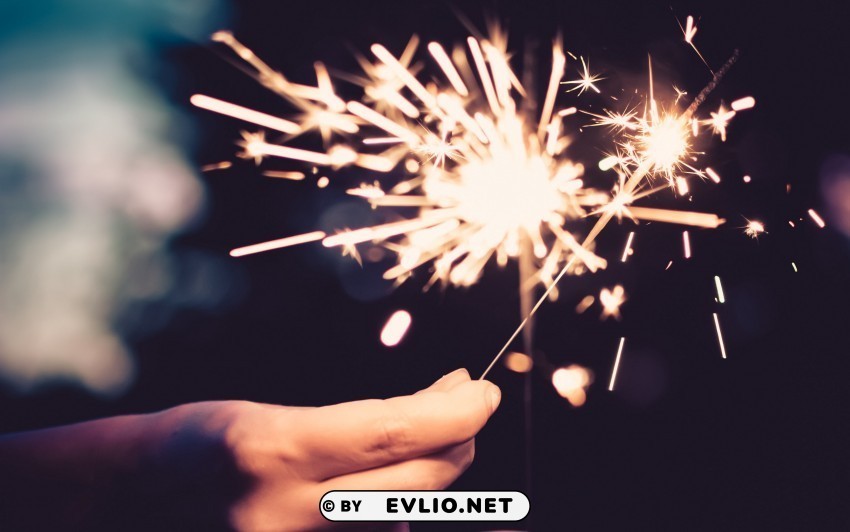 sparklers sparks hands burn bright Isolated Graphic on Clear PNG