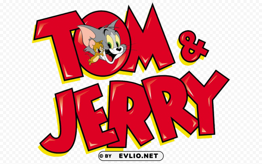 tom and jerry cartoon logo PNG transparent design