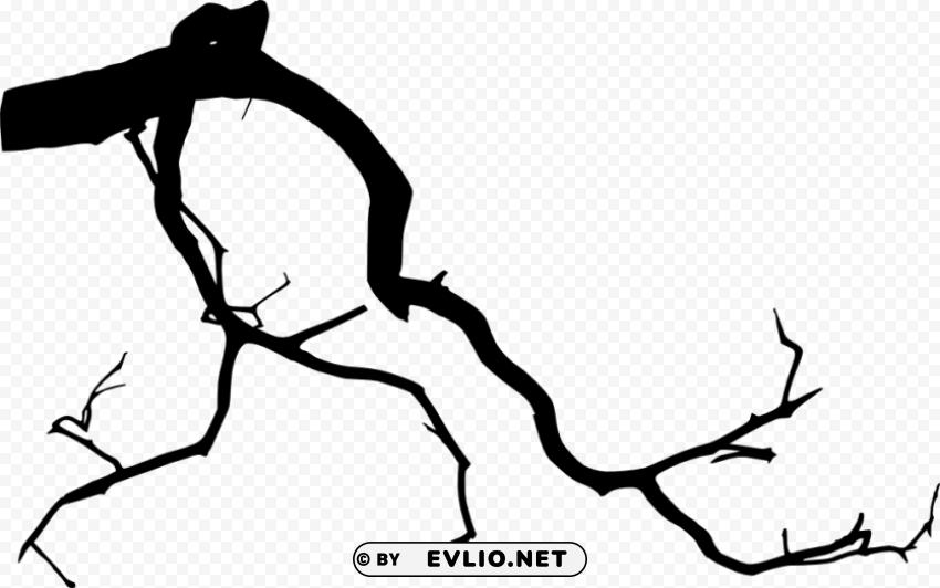 tree branches silhouette Isolated Artwork on HighQuality Transparent PNG