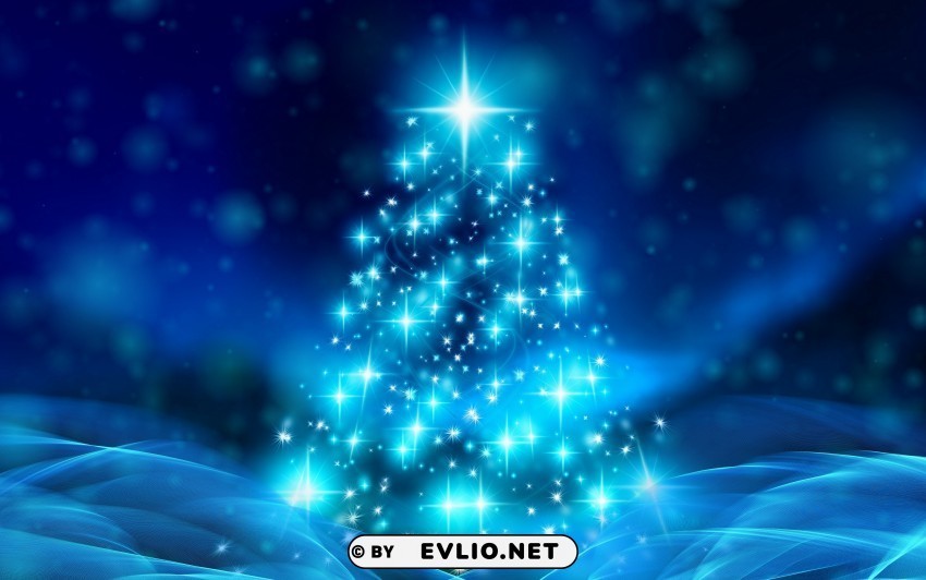 tree christmas new year glitter sparks Isolated PNG on Transparent Background