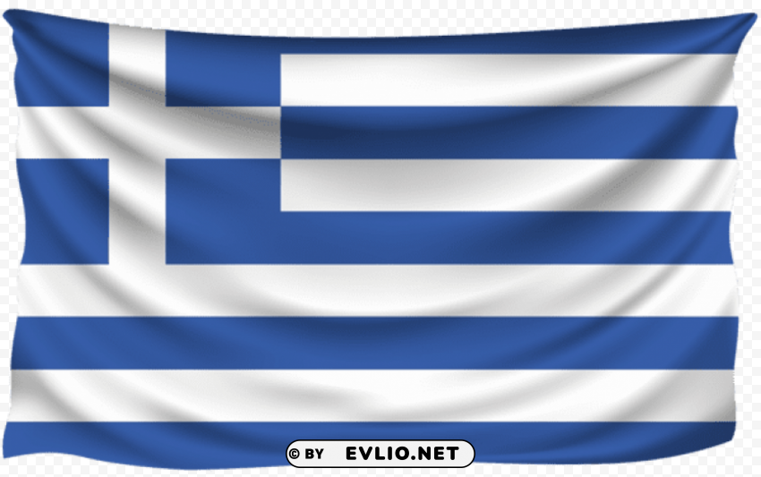 Greece Wrinkled Flag PNG For Social Media