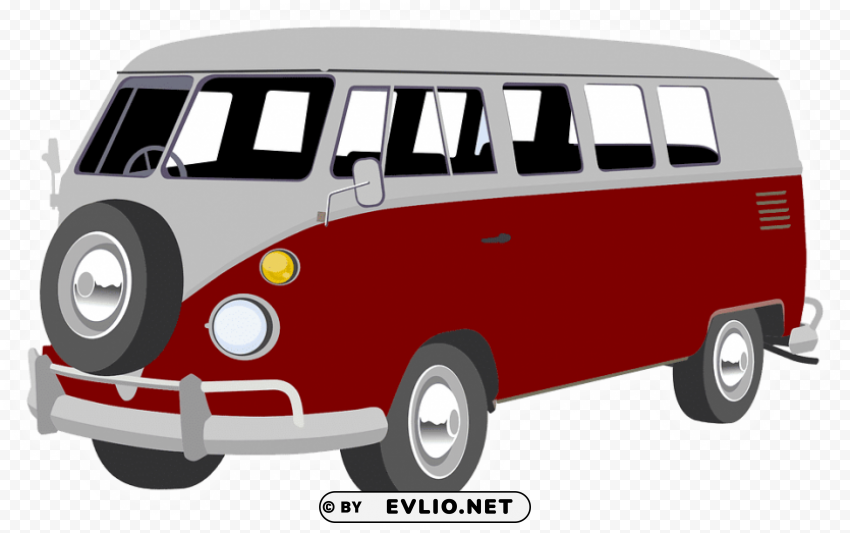 Transparent PNG image Of red vw rv Isolated Subject with Clear Transparent PNG - Image ID ef01ecc1