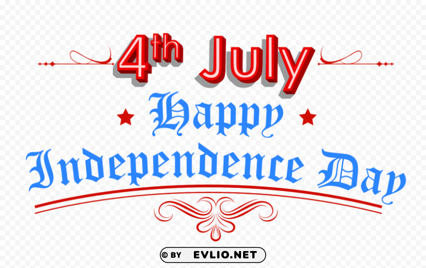 happy independence day 4th july Transparent PNG stock photos