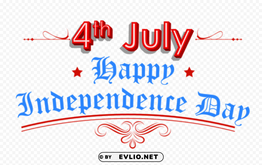 happy independence day 4th july PNG Graphic with Clear Isolation