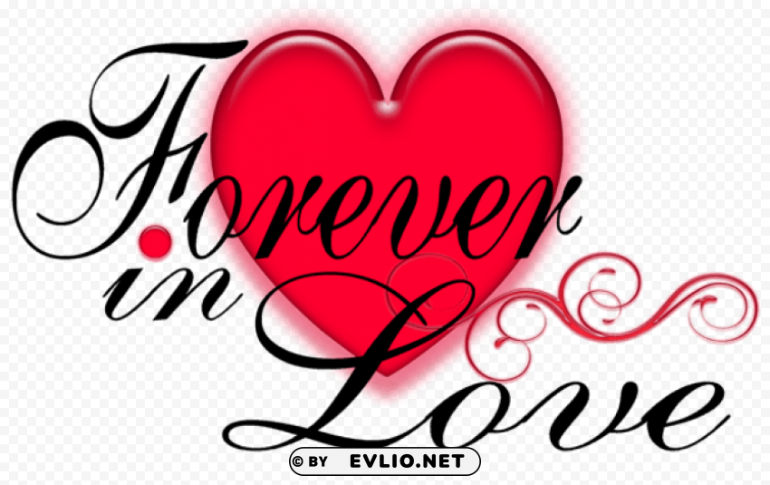 valentine love forever with glowing heart PNG files with transparency