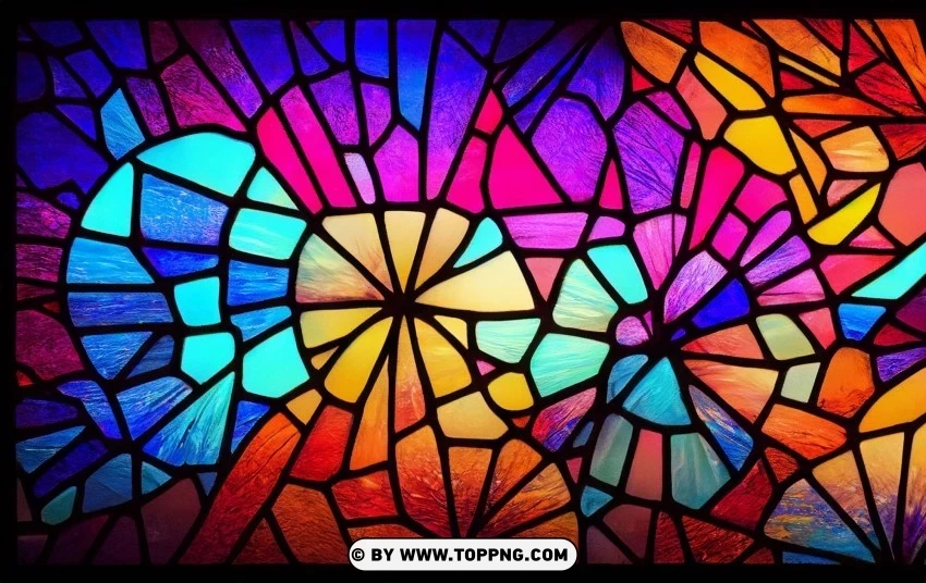 4K Color Splash & Stained Glass Art Visual Masterpiece PNG transparent pictures for editing