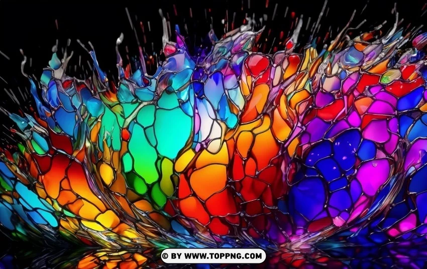 Backgrounds Entwined Stained Glass and Color Splash PNG with clear overlay - Image ID cd0ca799