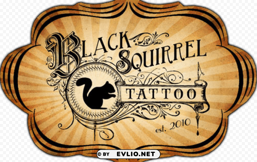 Black Squirrel Tattoo Transparent PNG Stock Photos